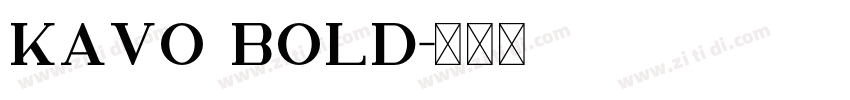 Kavo Bold字体转换